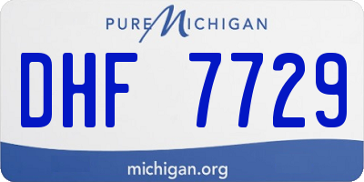 MI license plate DHF7729