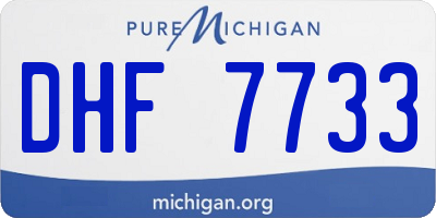 MI license plate DHF7733