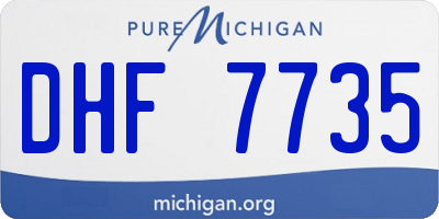 MI license plate DHF7735