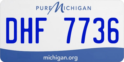 MI license plate DHF7736