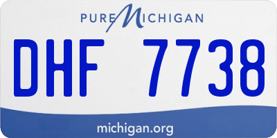 MI license plate DHF7738