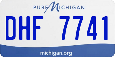 MI license plate DHF7741