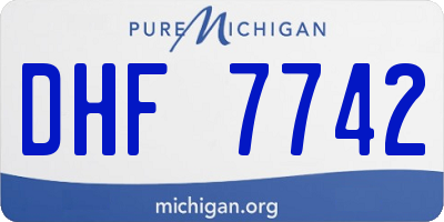 MI license plate DHF7742