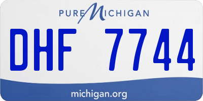 MI license plate DHF7744