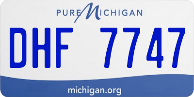 MI license plate DHF7747