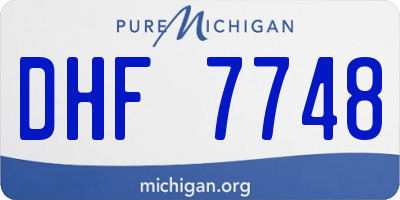 MI license plate DHF7748