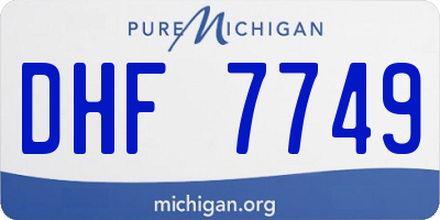 MI license plate DHF7749