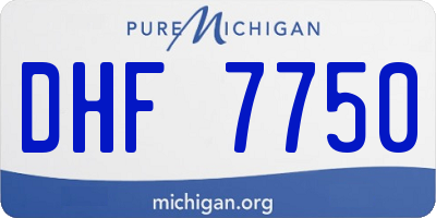 MI license plate DHF7750