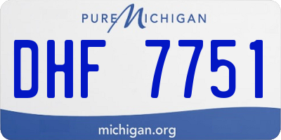 MI license plate DHF7751