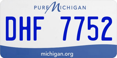 MI license plate DHF7752