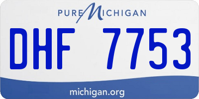 MI license plate DHF7753