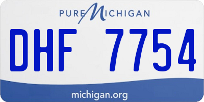 MI license plate DHF7754