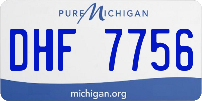 MI license plate DHF7756