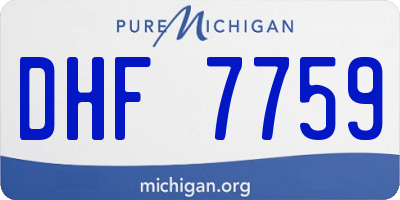 MI license plate DHF7759