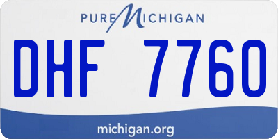 MI license plate DHF7760