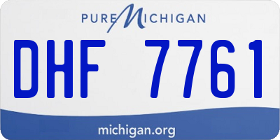 MI license plate DHF7761