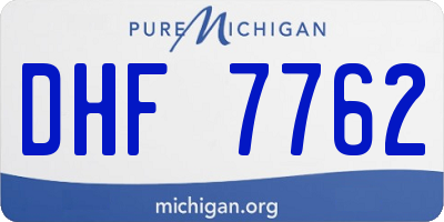 MI license plate DHF7762