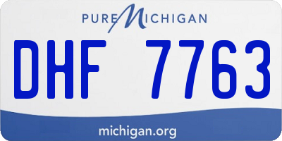 MI license plate DHF7763