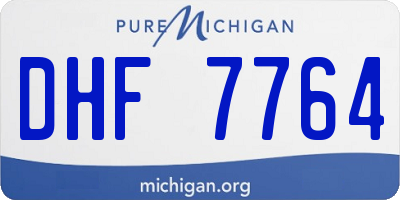 MI license plate DHF7764