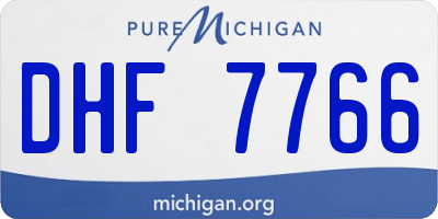 MI license plate DHF7766