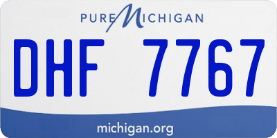 MI license plate DHF7767
