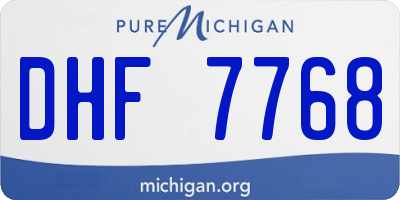 MI license plate DHF7768