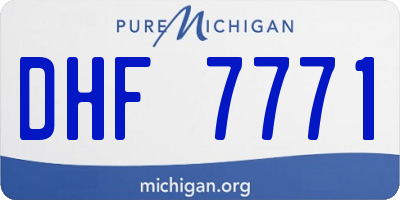 MI license plate DHF7771