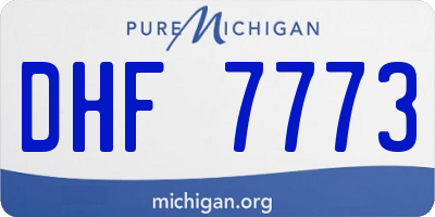 MI license plate DHF7773