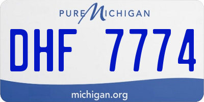 MI license plate DHF7774