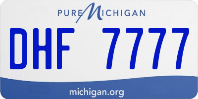MI license plate DHF7777