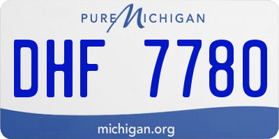 MI license plate DHF7780