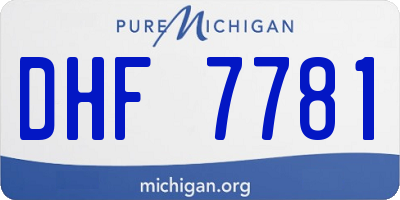MI license plate DHF7781
