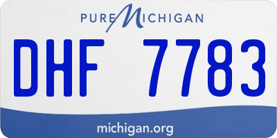 MI license plate DHF7783