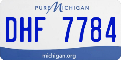 MI license plate DHF7784