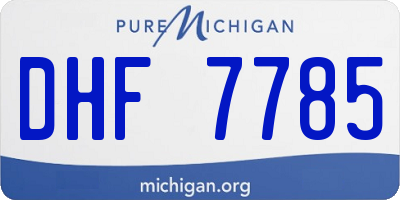 MI license plate DHF7785