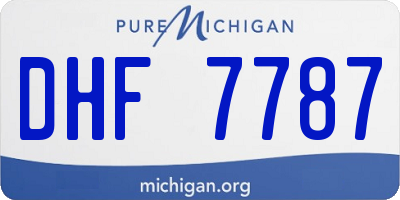 MI license plate DHF7787