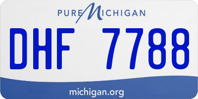 MI license plate DHF7788