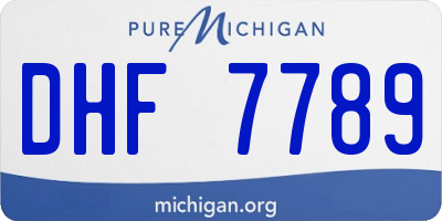MI license plate DHF7789