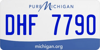 MI license plate DHF7790