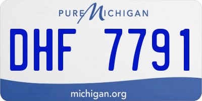 MI license plate DHF7791