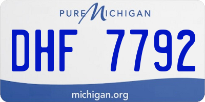 MI license plate DHF7792
