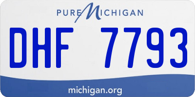 MI license plate DHF7793