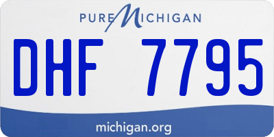 MI license plate DHF7795