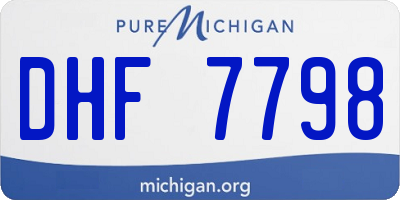 MI license plate DHF7798