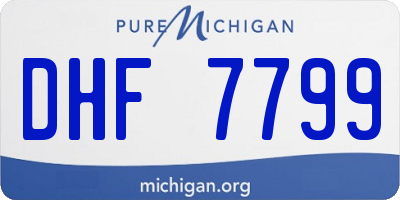 MI license plate DHF7799