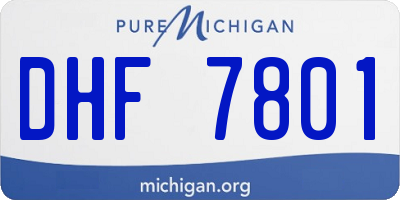 MI license plate DHF7801