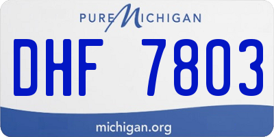 MI license plate DHF7803