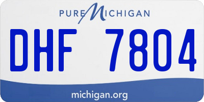 MI license plate DHF7804