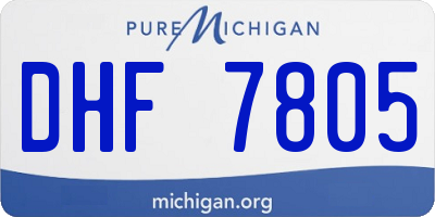MI license plate DHF7805