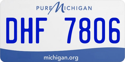 MI license plate DHF7806